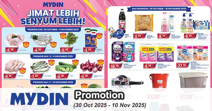 MYDIN Jimat Lebih Senyum Lebih Promotion | 30 Oct - 10 Nov 2025