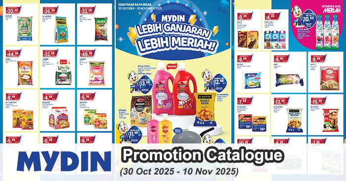 MYDIN Promotion Catalogue: Lebih Ganjaran Lebih Meriah | 30 Oct – 10 Nov 2025