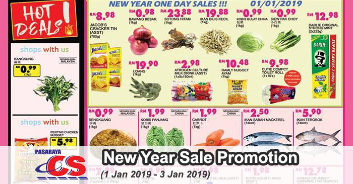 Pasaraya CS New Year Sale Promotion (1 January 2019 - 3 January 2019)