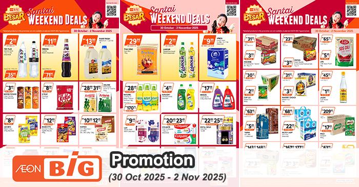 AEON BiG Weekend Promotion: Big Discounts on Groceries, Household & Electronics | 30 Oct – 2 Nov 2025