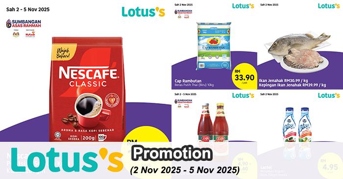 Lotus’s Promotion: Untung Besar Deals | 2-5 Nov 2025