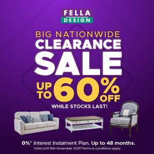 Fella Design Clearance Sale: Up to 60% Off Furniture Nationwide | Until 16 Nov 2025