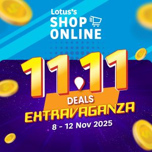 Lotus’s 11.11 Deals Extravaganza: Free Delivery, Coupons & Buy 1 Free 1 | 8–12 Nov 2025