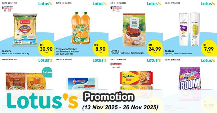 Lotus’s Promotion: Banyak Murah Deals | 13-26 Nov 2025