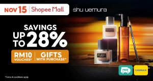 Shu Uemura Shopee Promotion: Savings Up to 28% & RM10 Voucher | Until 19 Nov 2025