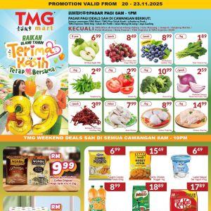 TMG Mart Weekend Promotion: Fresh Groceries & Household Deals | 20–23 Nov 2025