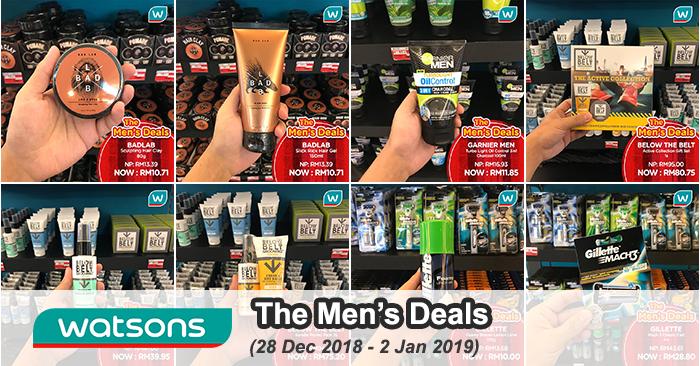 Watsons The Men's Deals Promotion (28 December 2018 - 2 January 2019)