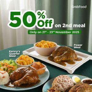 Kenny Rogers ROASTERS GrabFood Promotion: 50% Off 2nd Meal | 21–23 Nov 2025