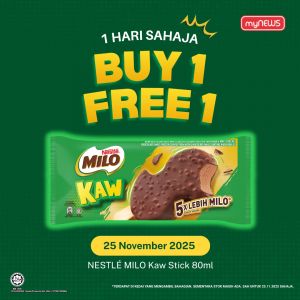 myNEWS Buy 1 Free 1 Milo Ice Cream Promotion | 25 Nov 2025