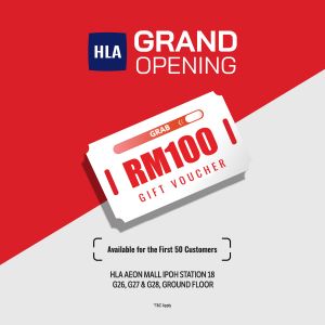 HLA AEON Ipoh Station 18 Grand Opening: RM100 Voucher for First 50 Customers | 29 November 2025