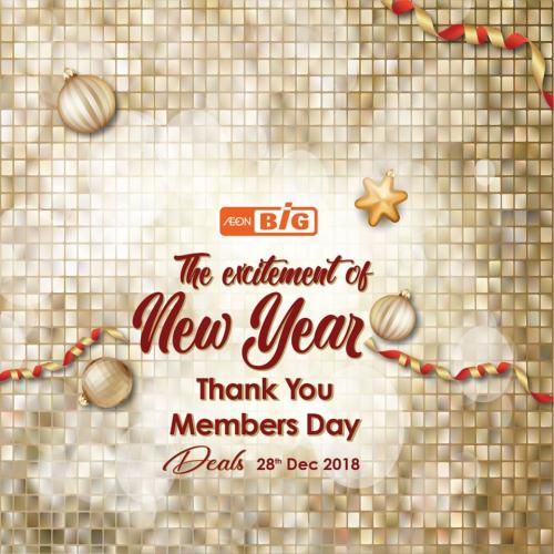 AEON BiG New Year Thank You Members Day Promotion (28 December 2018)