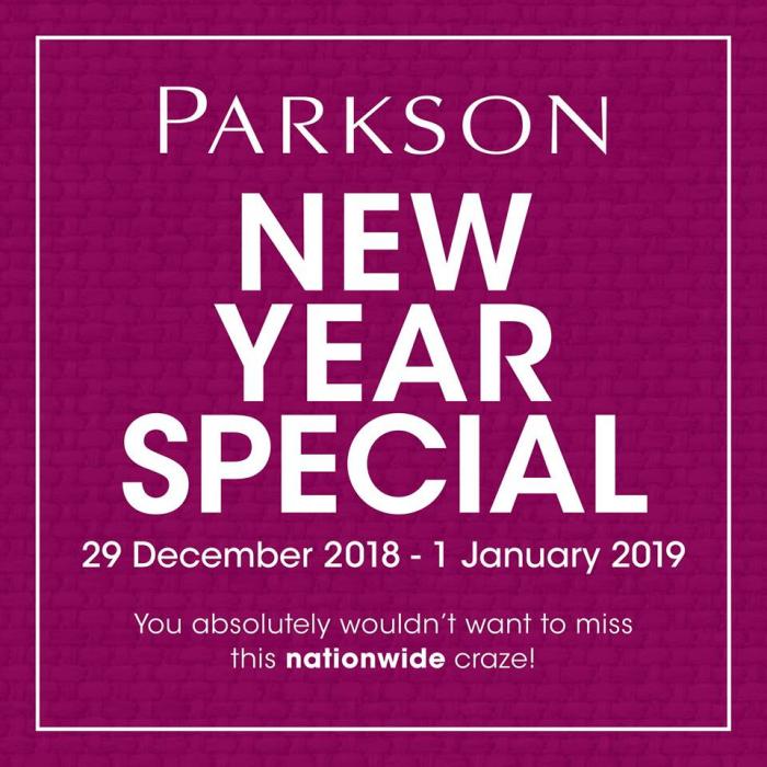 Parkson New Year Promotion FREE Voucher (29 December 2018 - 1 January 2019)