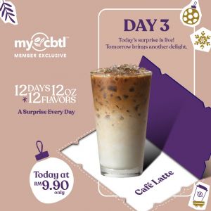 Coffee Bean Promotion: MyCBTL Café Latte RM9.90 Deal | 3 Dec 2025