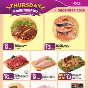AEON Thursday Promotion: Members Special Deals | 4 December 2025