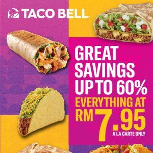 Taco Bell Promotion: RM7.95 A La Carte Deals Up to 60% Savings | Dec 2025