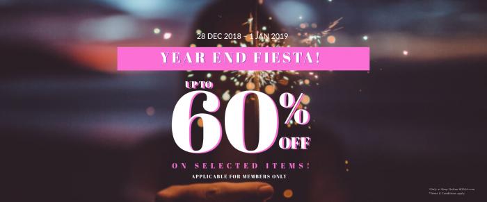Bonia Year End Fiesta up to 60% off (28 December 2018 - 1 January 2019)