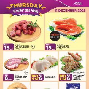 AEON Thursday Promotion: Exclusive Member Deals on Fresh Food & Groceries | 11 Dec 2025