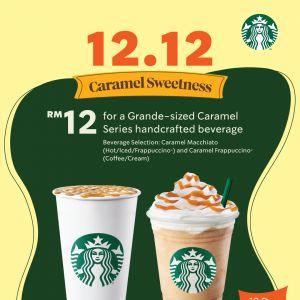 Starbucks 12.12 Sale: RM12 Caramel Series Grande Beverage | 12 Dec 2025