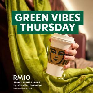 Starbucks Thursday Promotion: Green Vibes Thursday RM10 Grande Drink | 18 Dec 2025