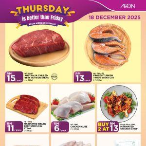 AEON Thursday Promotion: Members Special Fresh Deals | 18 Dec 2025