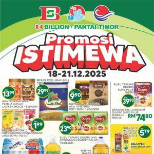 Billion & Pantai Timor Promotion: Promosi Istimewa Groceries & Essentials | 18–21 Dec 2025