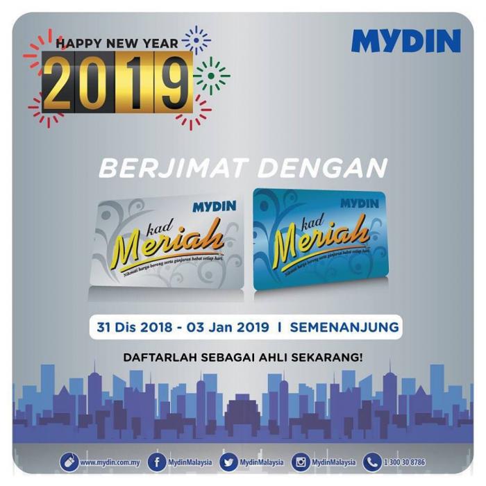 MYDIN Meriah Member Promotion (31 December 2018 - 3 January 2018)