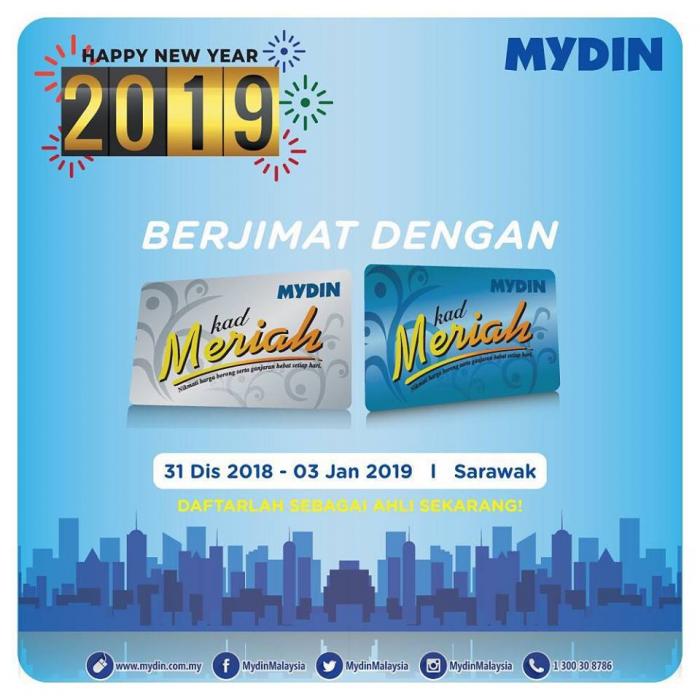 MYDIN Meriah Member Promotion at Sarawak (31 December 2018 - 3 January 2018)