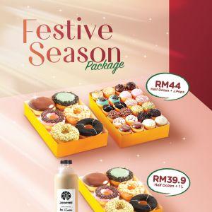J.CO Festive Season Package: Half Dozen Donuts Deals (J.Pops or 1L Drink)