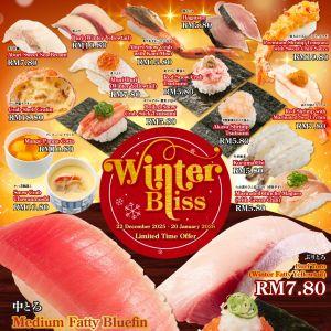 Sushiro Winter Bliss Menu: Seasonal Sushi & Premium Seafood | 22 Dec 2025 - 20 Jan 2026