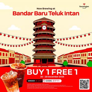 Kenangan Coffee Bandar Baru Teluk Intan Grand Opening Promotion: Buy 1 Free 1 Coffee | 26–28 Dec 2025