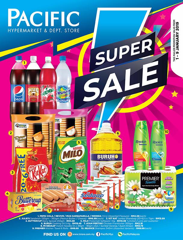 Pacific Hypermarket Super Sale Promotion (1 January 2019 - 9 January 2019)