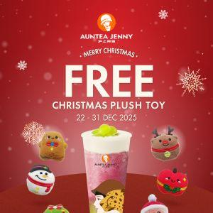Auntea Jenny Christmas Promotion: Free Christmas Plush Toy | 22 - 31 Dec 2025