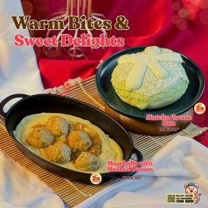 FamilyMart Warm Bites & Sweet Delights: Meatballs with Mashed Potato & Matcha Cream Bun Promotion