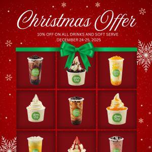 Jom Cha Christmas Offer: 10% Off Drinks & Soft Serve | 24-25 Dec 2025