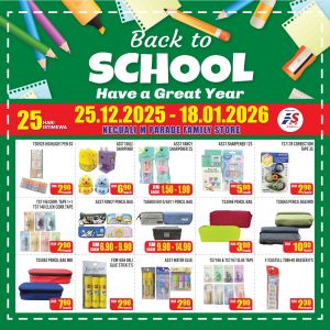 Family Store Melaka Back To School Promotion: School Supplies, Bags & Uniform Deals | 25 Dec 2025 – 18 Jan 2026