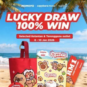 MOMOYO Lucky Draw: 100% Win & Capybara Pimoo Merch | 8-10 Jan 2026