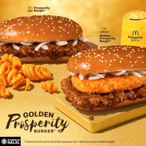 McDonald’s Golden Prosperity Burger Returns: Golden Crispiness & New White Peach McFlurry | From 31 Dec 2025