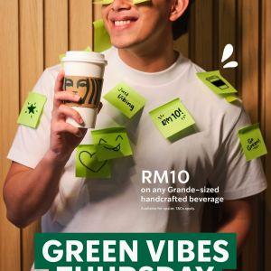 Starbucks Green Vibes Thursday: RM10 Handcrafted Beverage | 1 Jan 2026