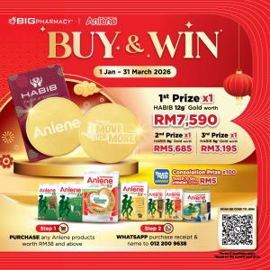 BIG Pharmacy Anlene Buy & Win: Win HABIB Gold Worth RM7,590 | 1 Jan - 31 Mar 2026