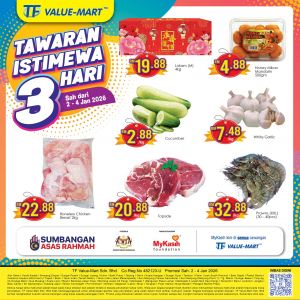 TF Value-Mart 3 Days Special: Fresh Prawns, Basmathi & Diaper Deals | 2-4 Jan 2026