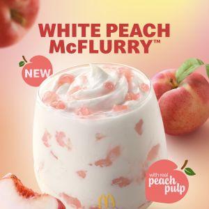 McDonald’s New White Peach McFlurry: Made with Real Peach Pulp | Limited Time