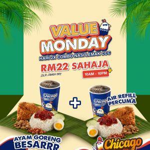 Chicago Chicken City Value Monday: 2x Nasi Lemak Combo RM22 | 5 January 2026