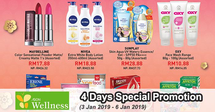 AEON Wellness 4 Days Special Promotion (3 January 2019 - 6 January 2019)