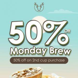 Daily Coffee Monday Brew Promotion: 50% OFF 2nd Cup | 12 January 2026