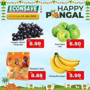 Econsave Pongal Promotion: Milk, Rice, Ghee & Fruit Deals | Until 14 January 2026