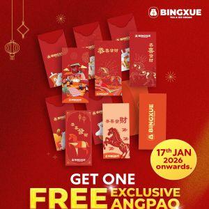 Bingxue Free Ang Pao Promotion: Spend RM15 Get Exclusive Packets | From 17 Jan 2026