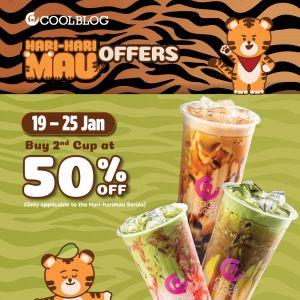 Coolblog Hari-Hari Mau Offers: 2nd Cup 50% OFF Hari-harimau Series | 19-25 Jan 2026