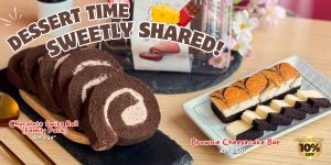 FamilyMart New Desserts: Brownie Cheesecake Bar & Swiss Roll Family Pack