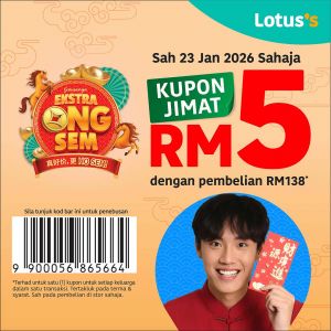 Lotus’s Promotion: RM5 Discount Coupon (Kupon Jimat) | 23 January 2026