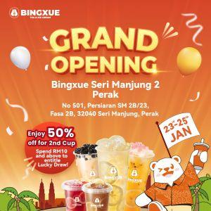 Bingxue Seri Manjung 2 Grand Opening: 50% OFF 2nd Cup & Lucky Draw | 23 - 25 January 2026
